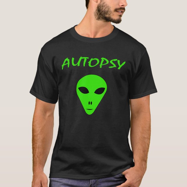 Camiseta autópsia da alienígena (Frente)