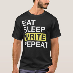 Camiseta Autor Escrever Dormir Escrever Repetir Autor