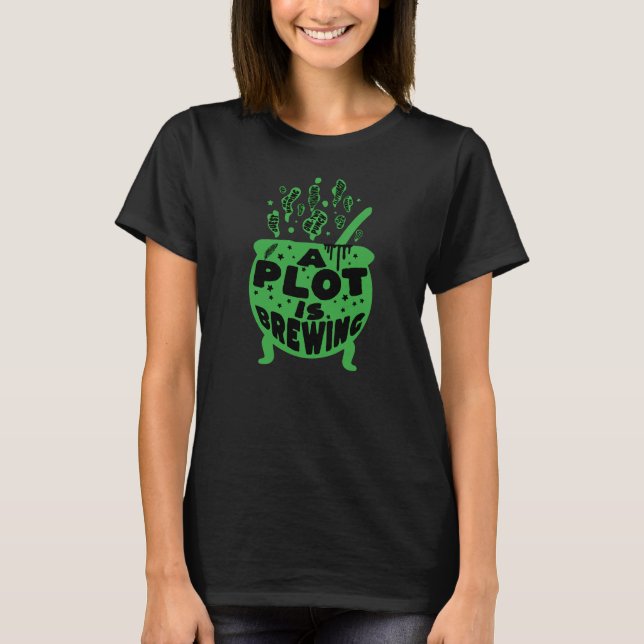 Camiseta Autor Halloween Um Plot está criando (Frente)