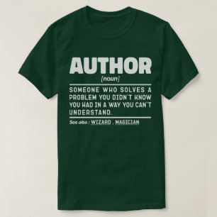 Camiseta Autor Noun Definição Sarcástico Citação Engraçada
