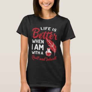 Camiseta Autor Novelista do escrevendo com Quill & Inkwell