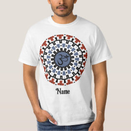 Camiseta Autoria Espiritual Mandala Yoga Om Blue Rust Perso