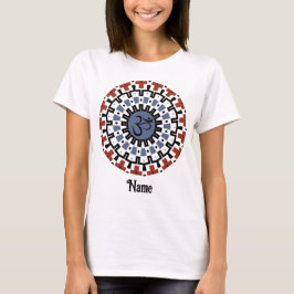 Camiseta Autoria Espiritual Mandala Yoga Om Blue Rust Perso