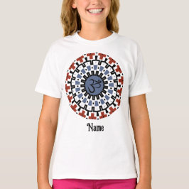 Camiseta Autoria Espiritual Mandala Yoga Om Blue Rust Perso