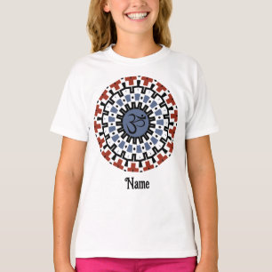 Camiseta Autoria Espiritual Mandala Yoga Om Blue Rust Perso