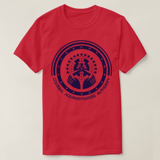 Camiseta Autoridade de Administração Colonial (Frente do Design)