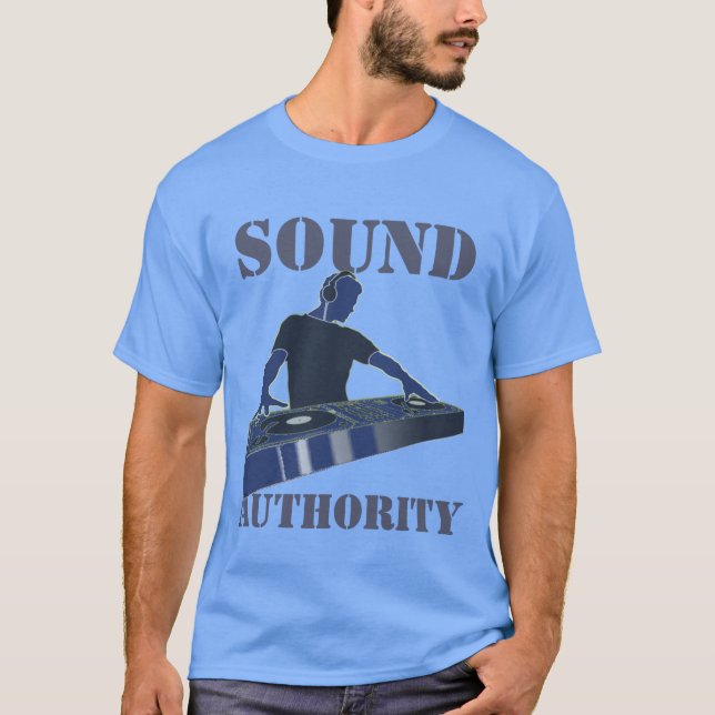 Camiseta Autoridade de som de áudio de música (Frente)