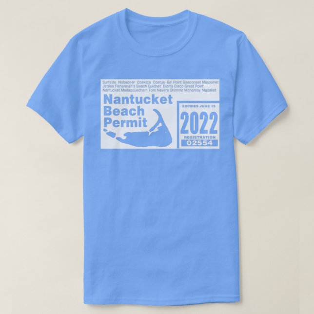 Camiseta Autorização de transporte rodoviário de nantucket  (Frente do Design)