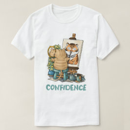 Camiseta Autorretrato de Confiança de Gato de Tigre
