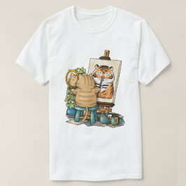Camiseta Autorretrato de Confiança de Gato de Tigre