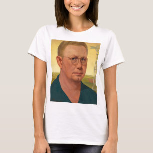 Camiseta Autorretrato de Grant Wood