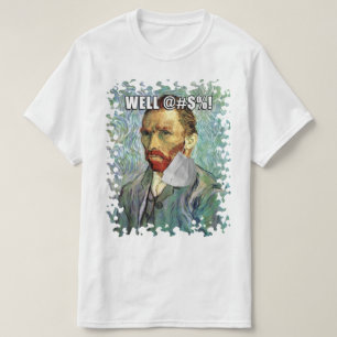 Camiseta Autorretrato Divertido de Van Gogh Com Máscara Pen