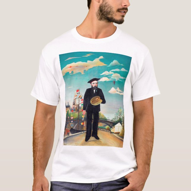 Camiseta autorretrato, paisagem, Rousseau (Frente)