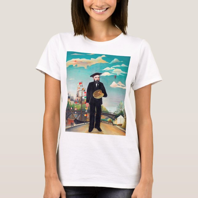 Camiseta autorretrato, paisagem, Rousseau (Frente)