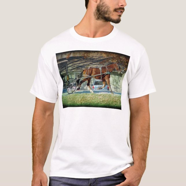 Camiseta Autumn Amish Buggy Horse (Frente)