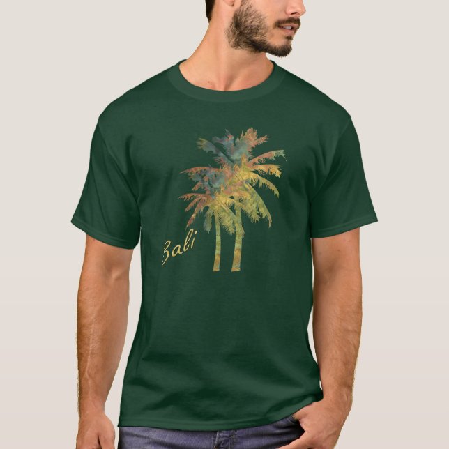 Camiseta Autumn Batik Palm Tres T-Shirt (Frente)