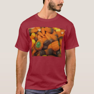 Camiseta Autumn Candy Corn Adulto Basic Dark T Shirt