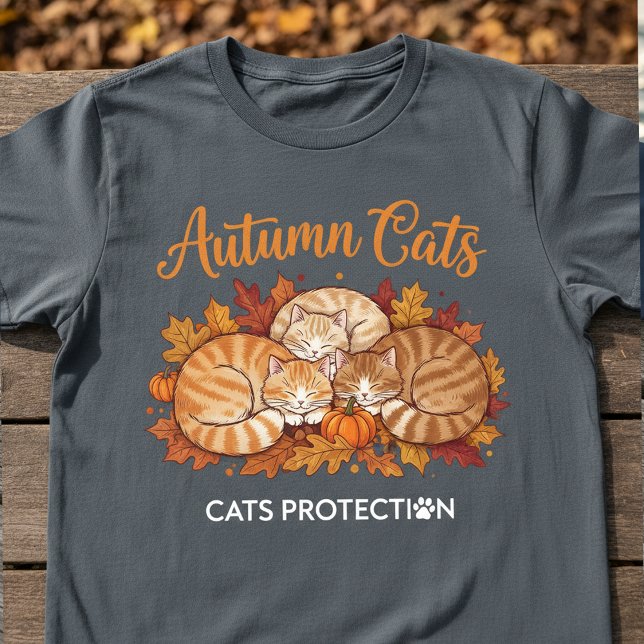 Camiseta Autumn Cats T-Shirt | Official Cats Protection  (Criador carregado)