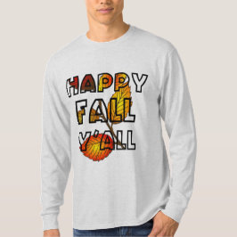 Camiseta Autumn Colors Happy Fall Y All Topografia Folhas