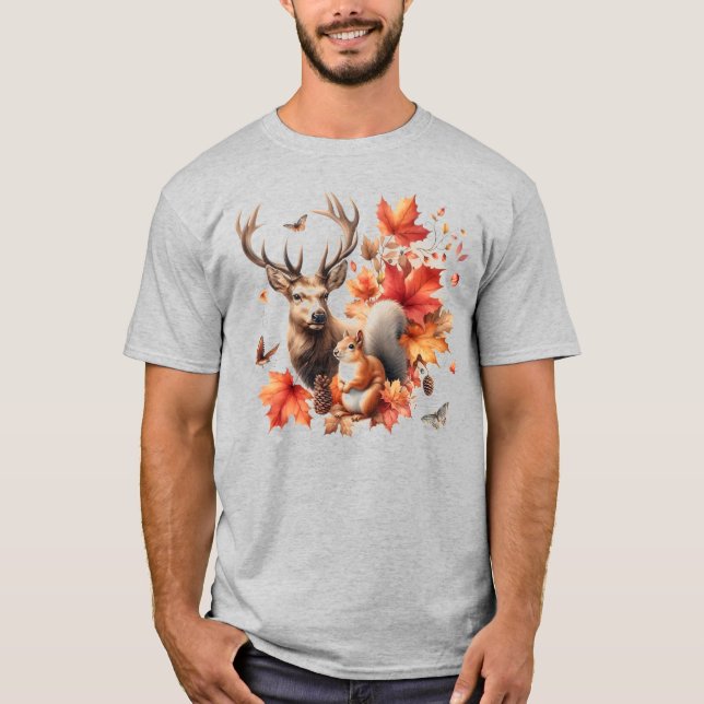 Camiseta Autumn Deer Fall (Frente)