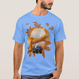 Camiseta Autumn deixa chá-bolha xarope de bordo canadiano