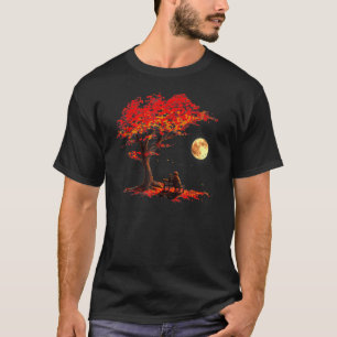 Camiseta Autumn Fall Deixa Astronauta Lua Com Cat Outer S