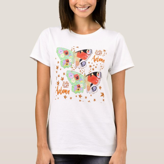 Camiseta Autumn Floral Butterfly (Frente)