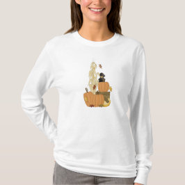 Camiseta Autumn Harvest Cornstalk, Pumpkins, Crow