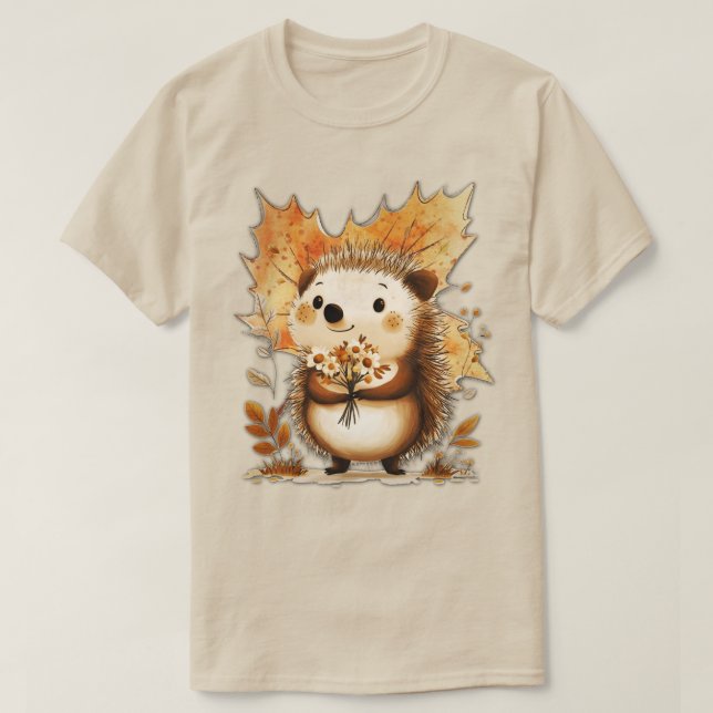 Camiseta  Autumn Hedgehog (Frente do Design)