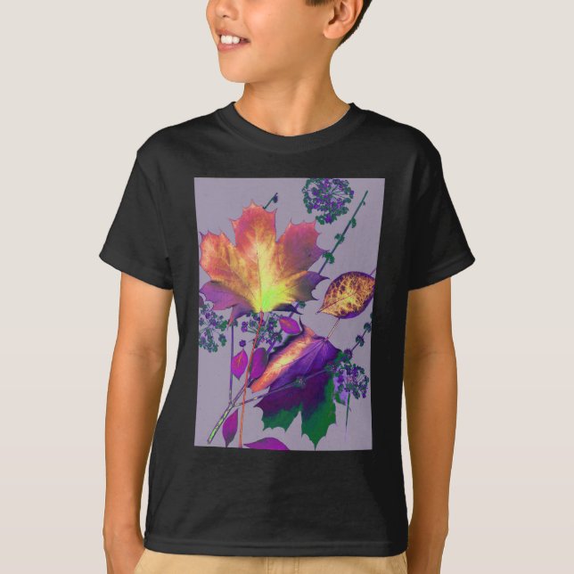 Camiseta Autumn Leaves em Lilac (Frente)