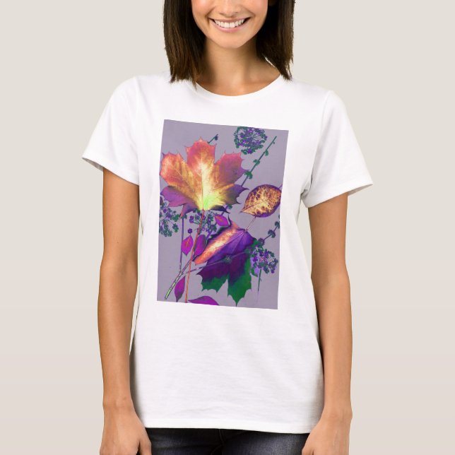 Camiseta Autumn Leaves em Lilac (Frente)