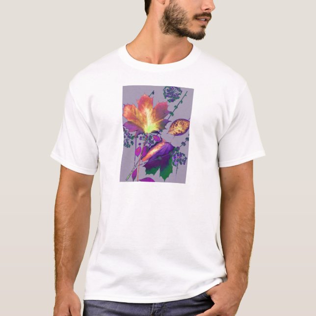 Camiseta Autumn Leaves em Lilac (Frente)