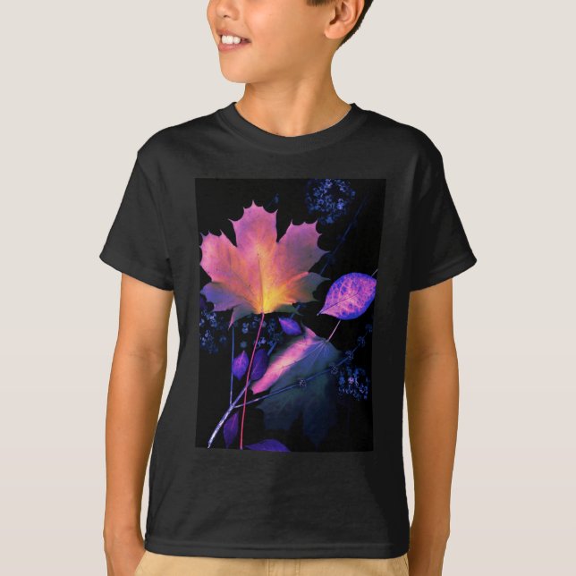 Camiseta Autumn Leaves em Neon (Frente)
