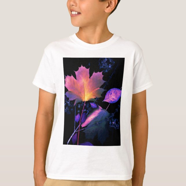 Camiseta Autumn Leaves em Neon (Frente)