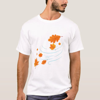 Camiseta Autumn Leaves no Vento: Elegante Design para Insp