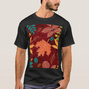 Camiseta Autumn Leaves: Padrão Natural Invisível