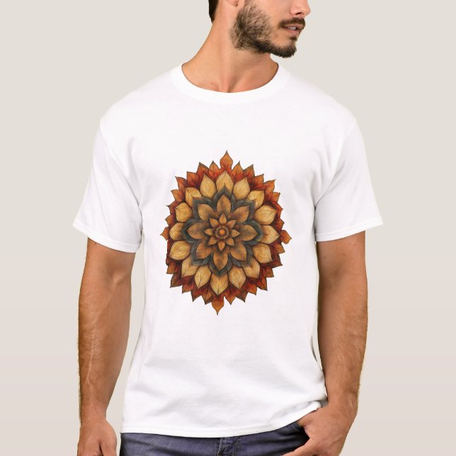 Camiseta Autumn Mandala Floral T Shirt (Frente)