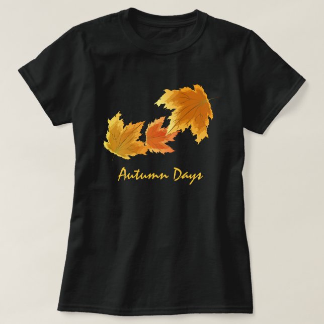 Camiseta Autumn Mapeaves Caindo (Frente do Design)