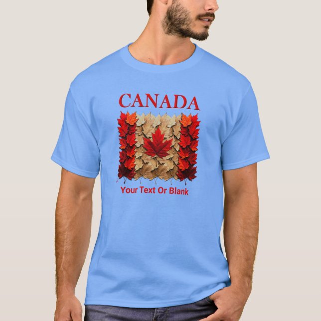 Camiseta Autumn Maple Leaf Canada Flag (Frente)