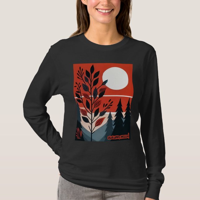 Camiseta Autumn Mood: Yellow Leaf T-shirt #8 (Frente)