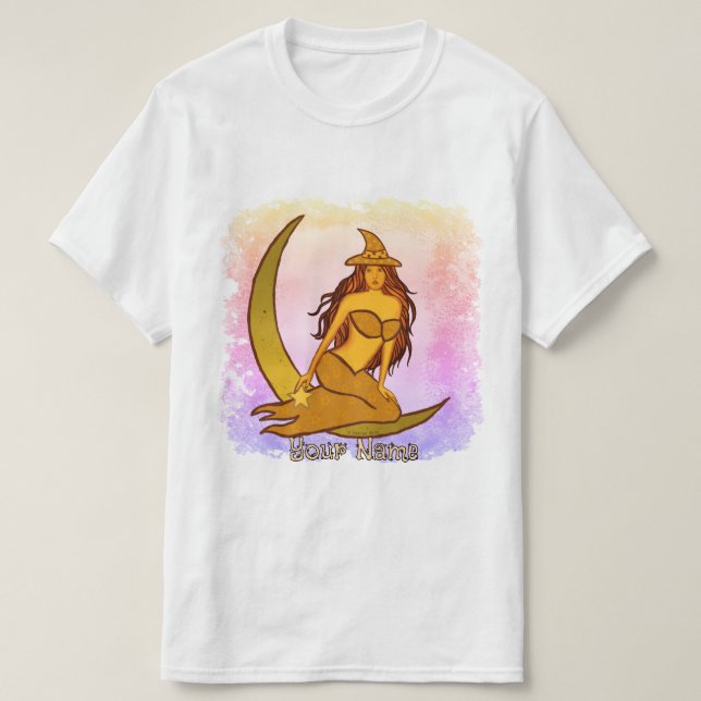 Camiseta Autumn Moon Witch (Frente do Design)