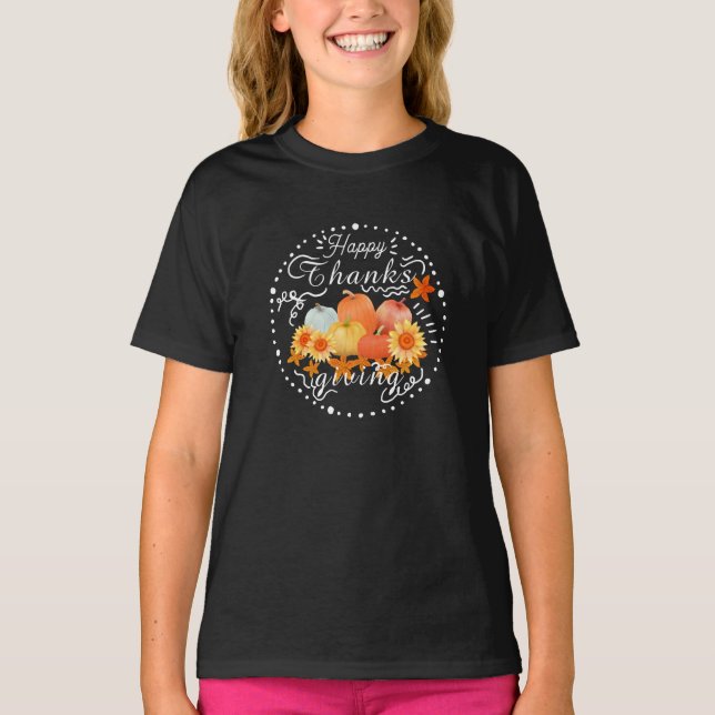 Camiseta Autumn Pumpkin Black (Frente)
