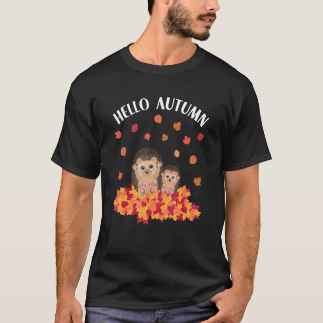 Camiseta Autumn sayings cute hedgehog (Frente)
