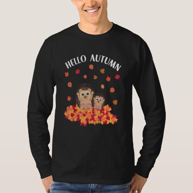 Camiseta Autumn sayings cute hedgehog (Frente)