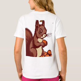 Camiseta Autumn Squirrel Kids' Classic T-Shirt Front/Back