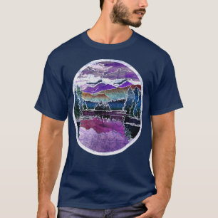 Camiseta Autumn Sunset Adirondack Mounts Lago outono