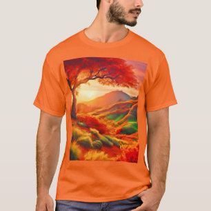 Camiseta Autumn Sunset Painting Art