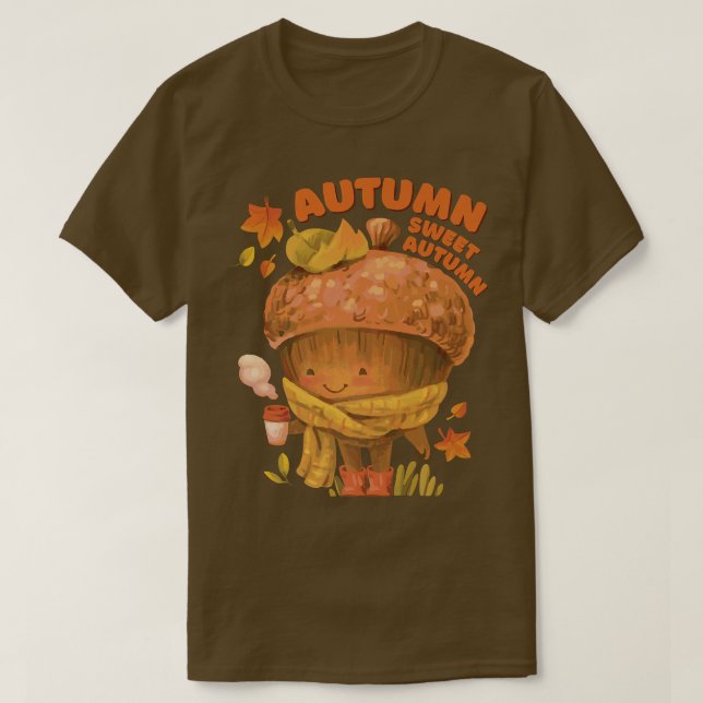 Camiseta Autumn Swete Cute Acorn Fall Season Graphic (Frente do Design)