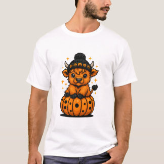 Camiseta Autumn Tabby Cat com Pumpkin Sweater Call