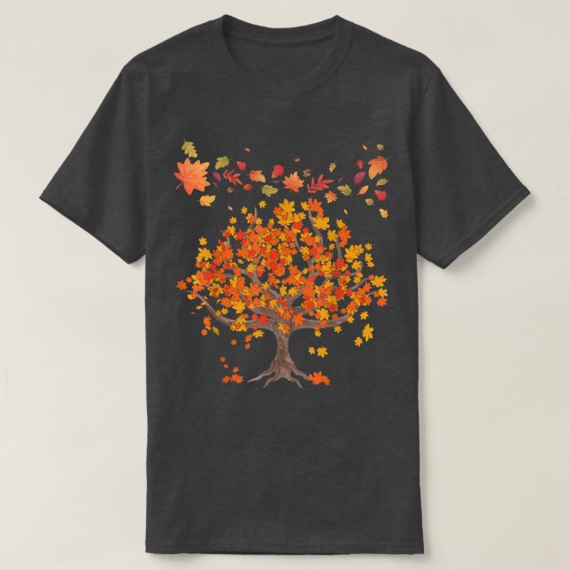 Camiseta Autumn Tree Leaves Nature Forest Fall69 (Frente do Design)